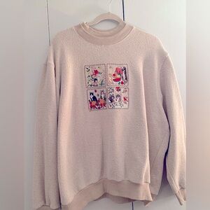 Embroidered Cat Seasons Sweater